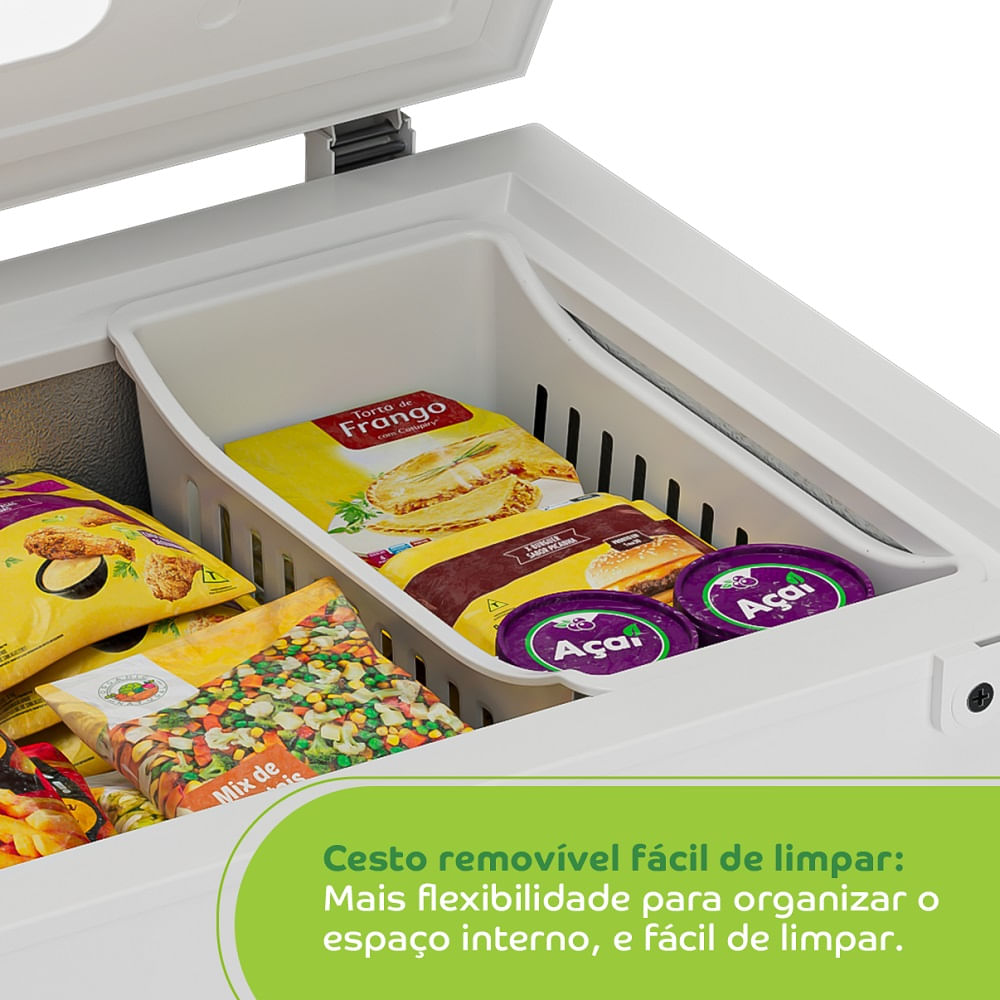 Freezer Horizontal Consul 142 Litros Branco CHA14AB – 127 Volts - Imagem 13