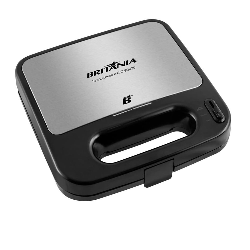 Sanduicheira e Grill Britânia Antiaderente Preta BGR20 – 220 Volts - Imagem 3