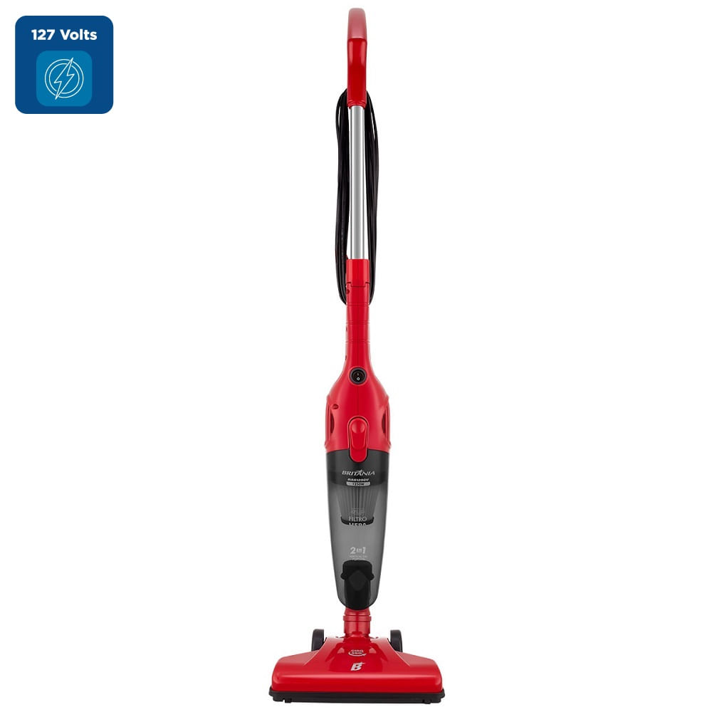 Aspirador de Pó Britânia com Filtro 2 em 1 Vertical Vermelho BAS1290V – 127 Volts - Imagem 2