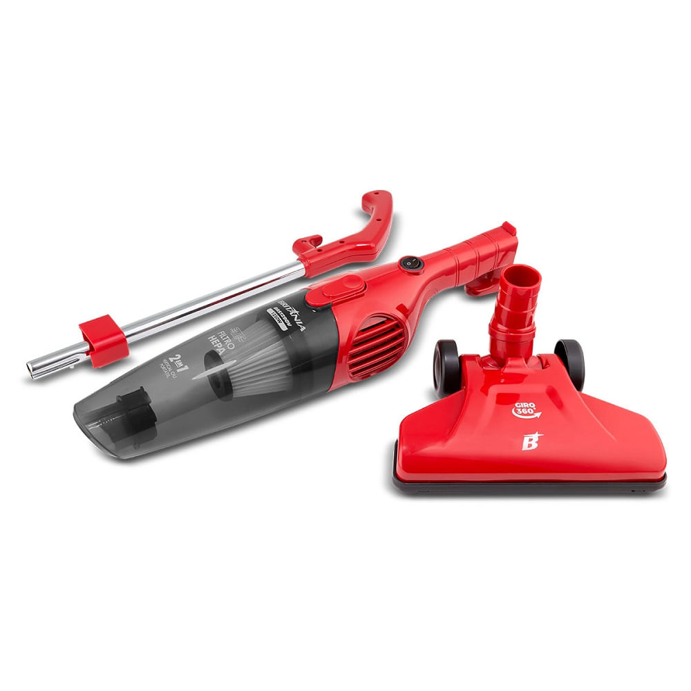 Aspirador de Pó Britânia com Filtro 2 em 1 Vertical Vermelho BAS1290V – 127 Volts - Imagem 6
