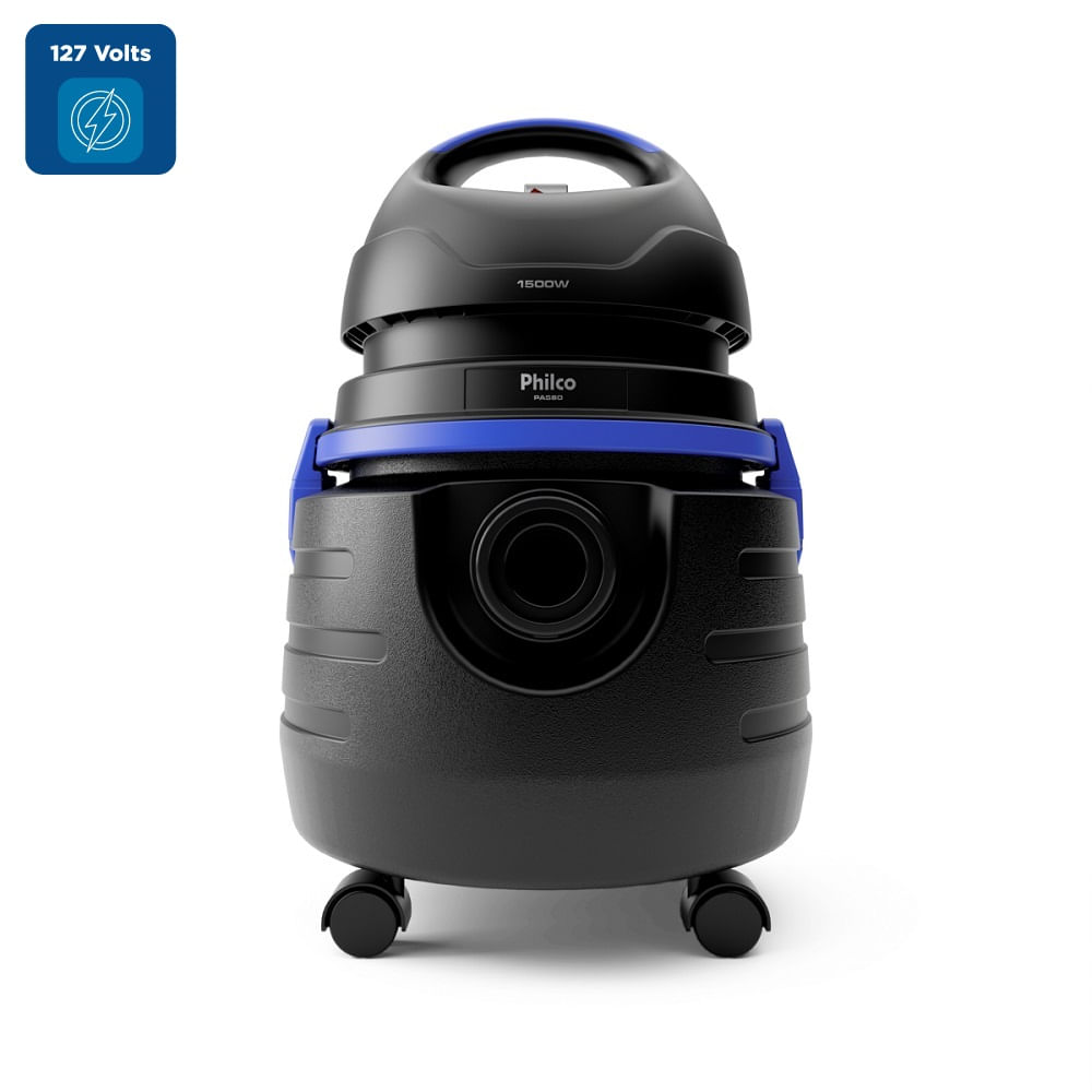 Aspirador de Água e Pó Philco 20 Litros Preto e Azul PAS80 – 127 Volts - Imagem 2