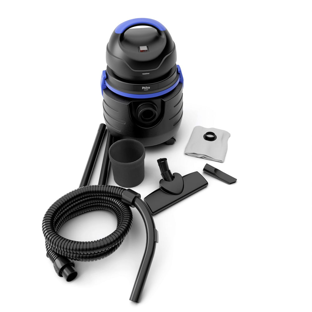 Aspirador de Água e Pó Philco 20 Litros Preto e Azul PAS80 – 220 Volts - Imagem 12