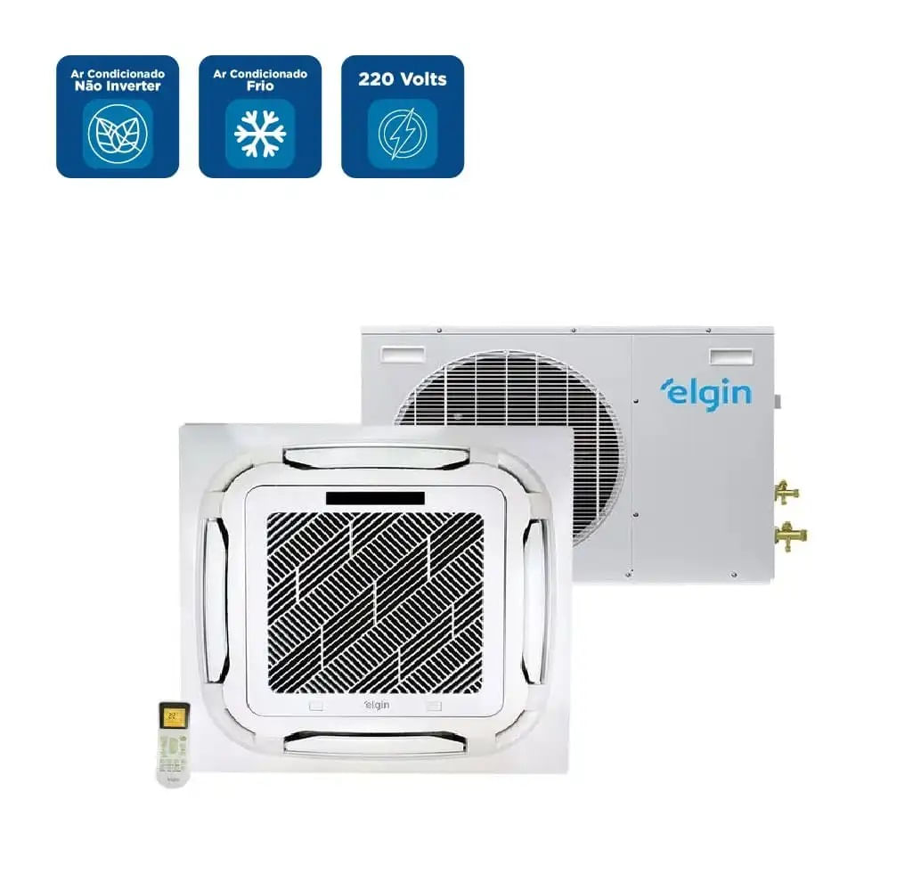 Ar Condicionado Split Cassete Elgin Plus II 36000 BTU/h Frio Monofásico 45KPFI36B2NB – 220 Volts - Imagem 2