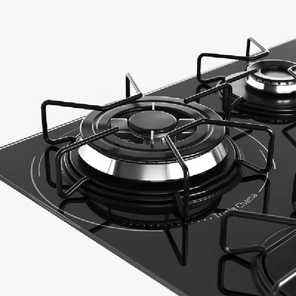 Cooktop a Gás Mueller 5 Bocas Tripla Chama Preto MCG135BG1 – Bivolt - Imagem 5