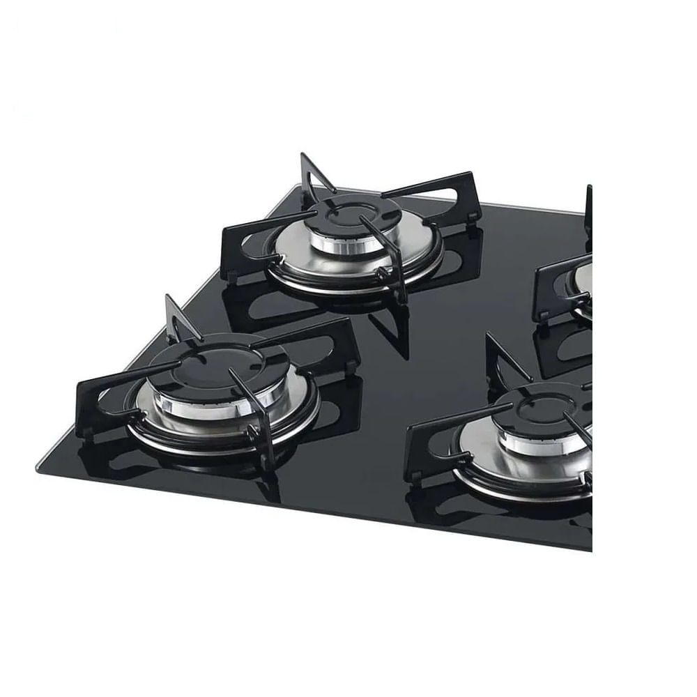 Cooktop a Gás Fischer 4 Bocas com Mesa de Vidro Preto – Bivolt - Imagem 4