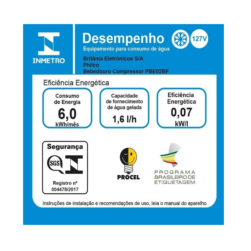 Bebedouro Philco Compressor PBE02BF– 220 Volts - Imagem 4