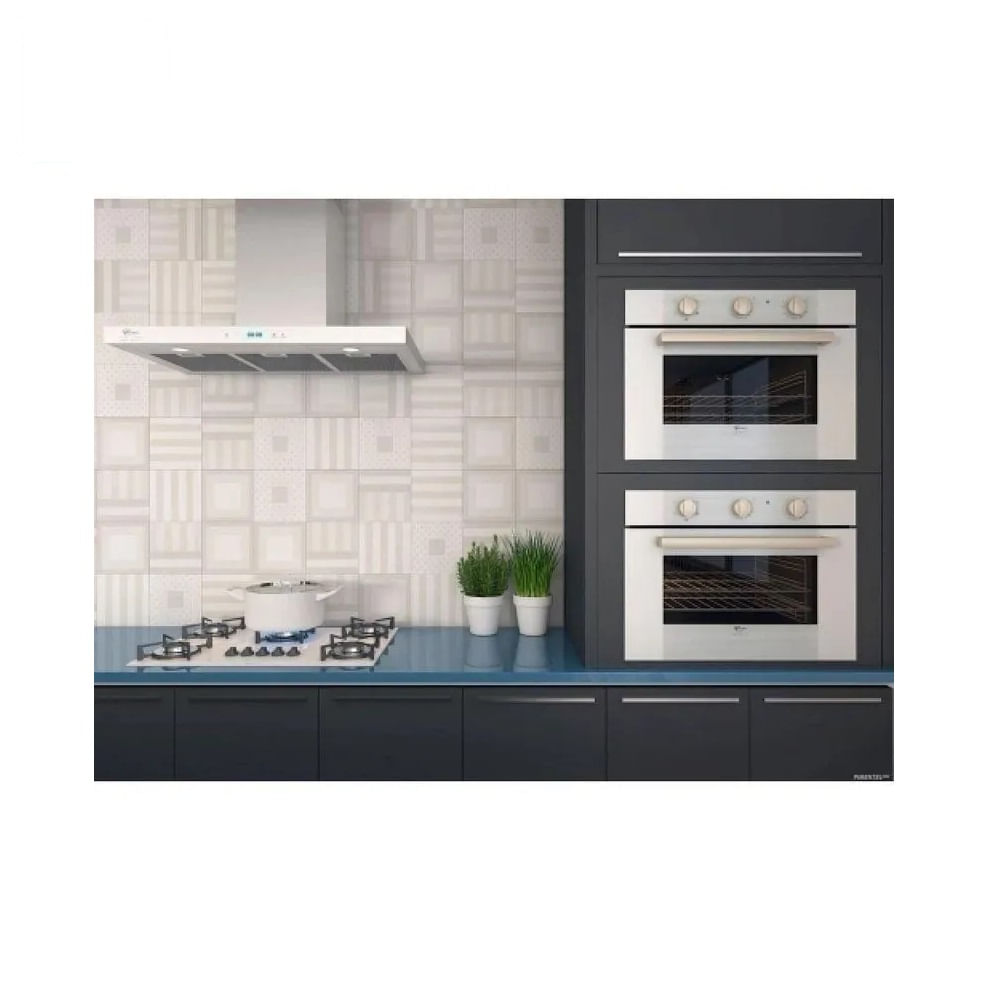 Coifa de Parede Fischer Infinity 90cm Vidro Branco – 127 Volts - Imagem 3