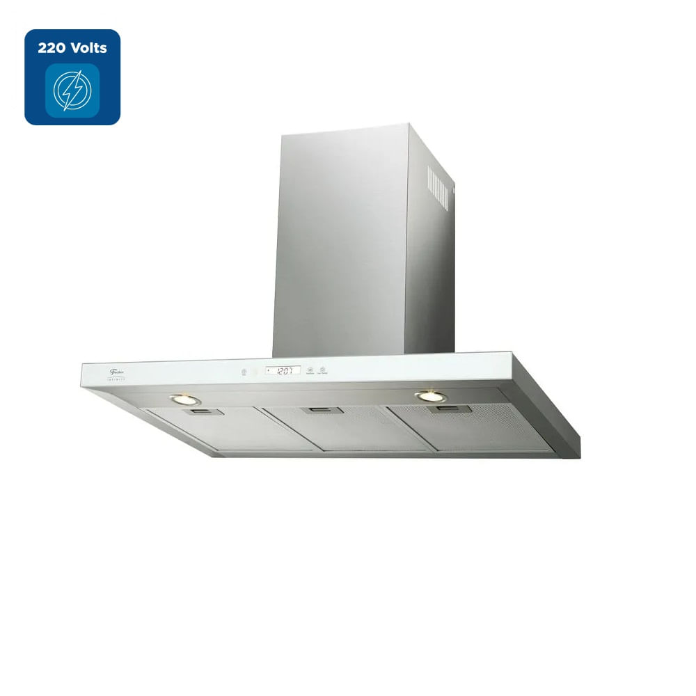 Coifa de Parede Fischer Infinity 90cm Vidro Branco – 220 Volts - Imagem 2