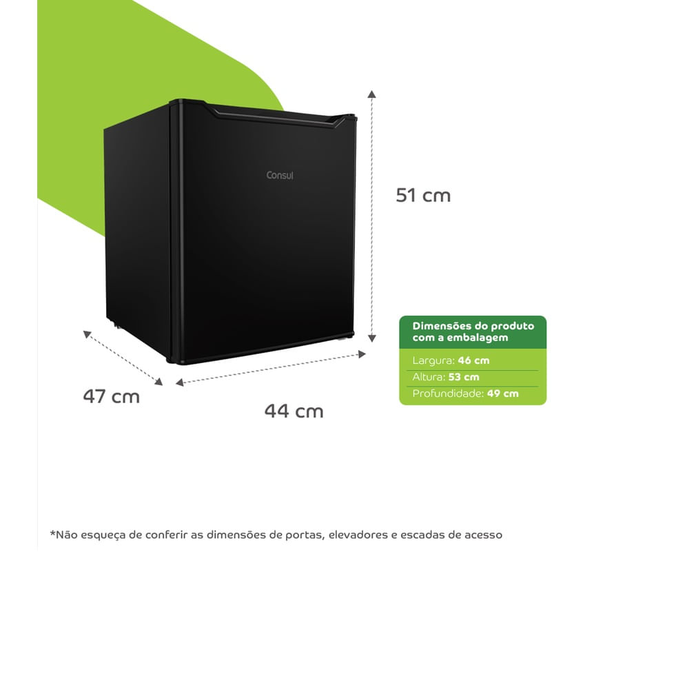 Frigobar Consul 47 Litros Preto CRC04AE – 220 Volts - Imagem 5