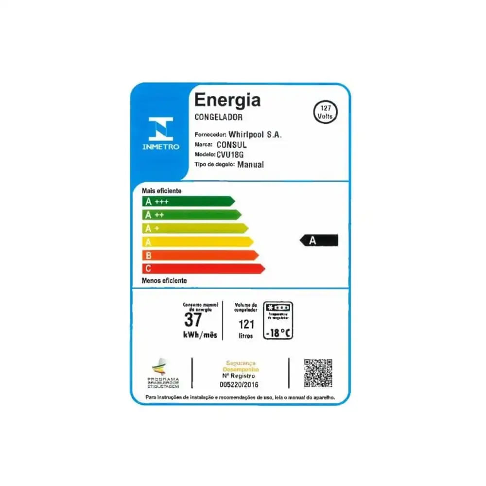 Freezer Vertical Consul 121L CVU18GBANA - 127 Volts - Imagem 3
