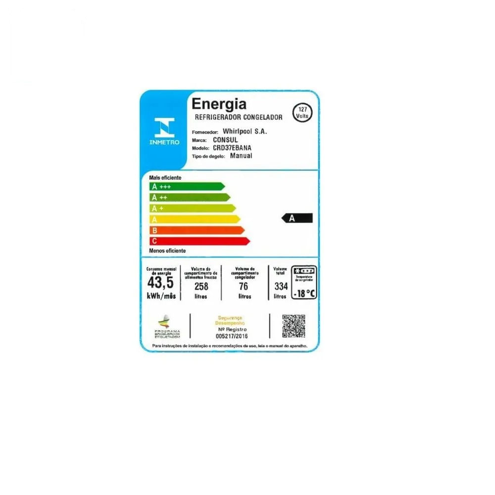 Refrigerador Consul Duplex 334 Litros Branco CRD37EBANA – 127 Volts - Imagem 6