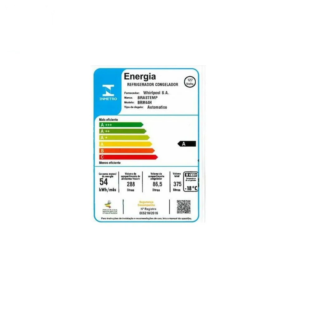 Refrigerador Brastemp Frost Free 375 Litros Branco BRM44 - 127 Volts - Imagem 12