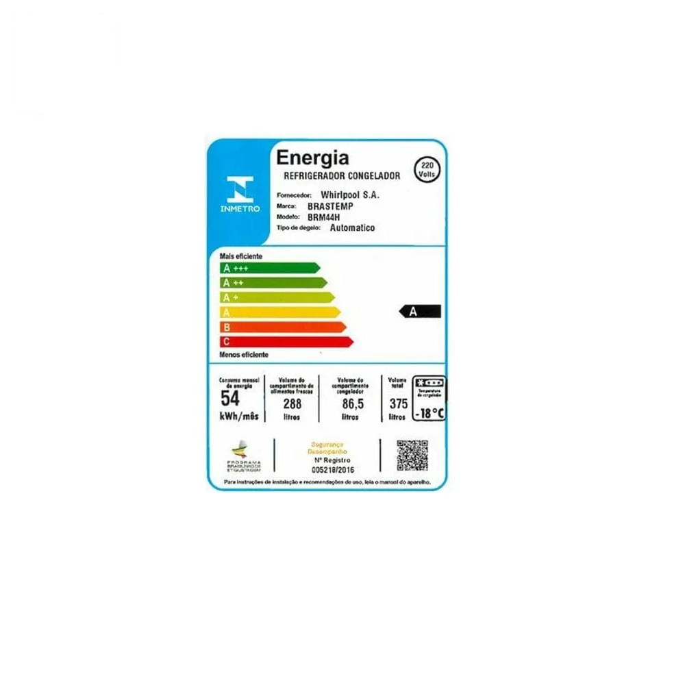 Refrigerador Brastemp Frost Free 375 Litros Branco BRM44 - 220 Volts - Imagem 12