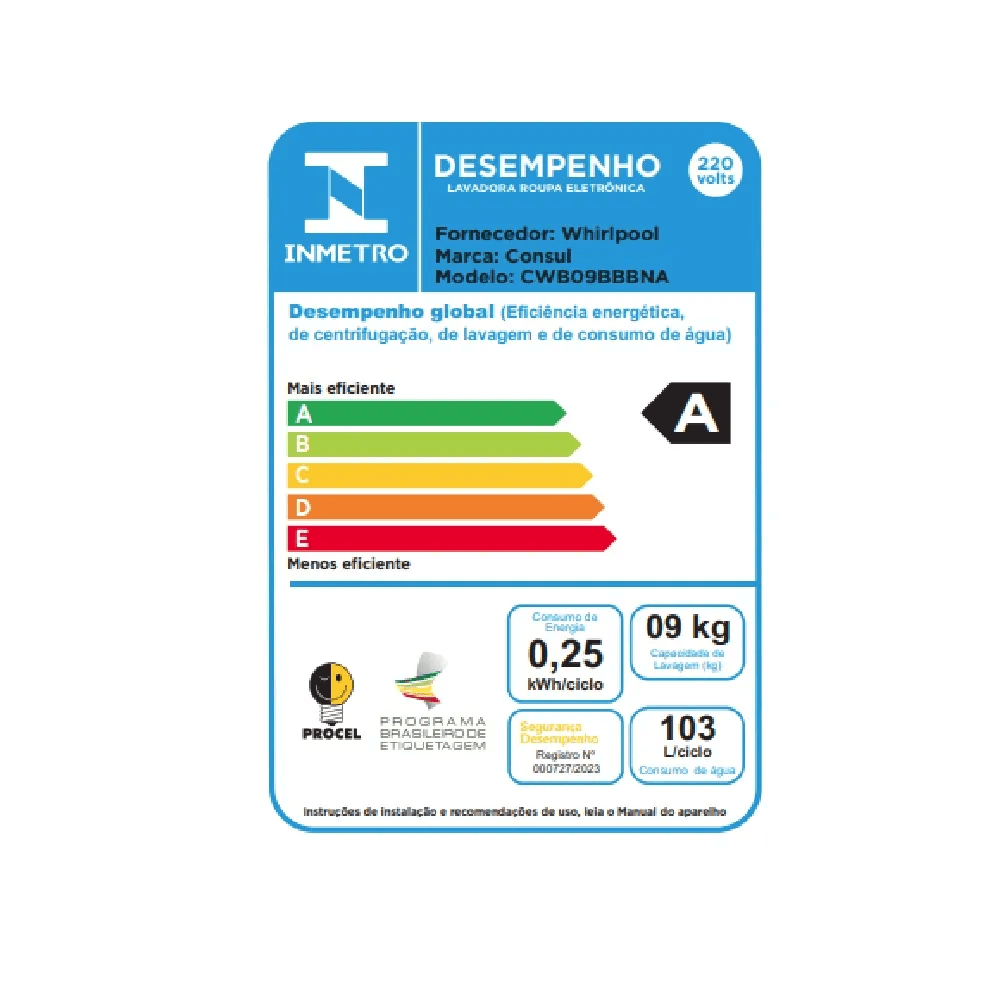 Lavadora de Roupas Consul 9Kg com Dosagem Econômica e Ciclo Edredom Branca CWB09BB – 220 Volts - Imagem 10