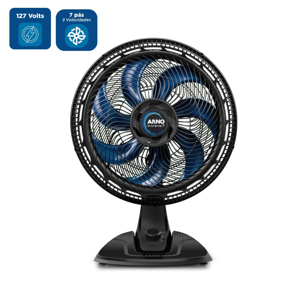 Ventilador de Mesa Arno 40cm X-Treme 7 Preto VE70 – 127 Volts - Imagem 2