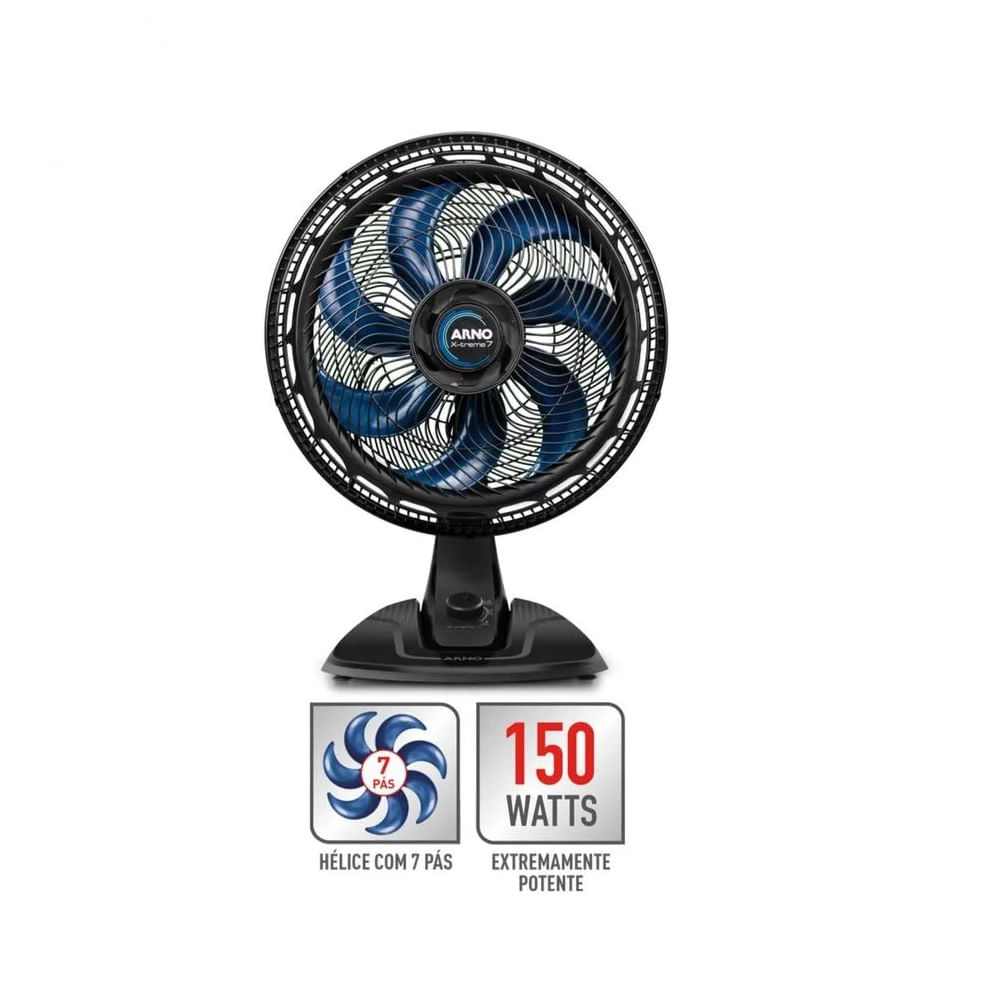 Ventilador de Mesa Arno 40cm X-Treme 7 Preto VE70 – 127 Volts - Imagem 3