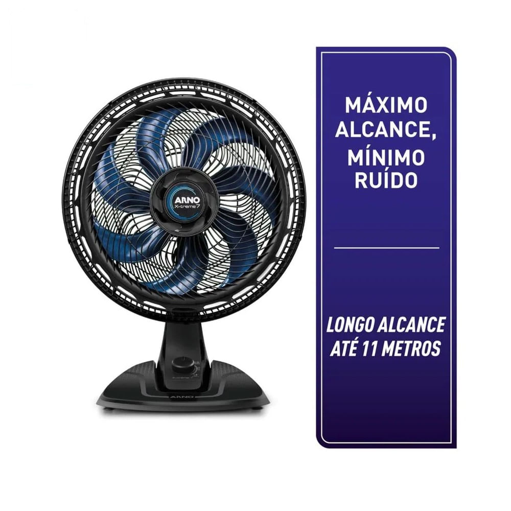 Ventilador de Mesa Arno 40cm X-Treme 7 Preto VE70 – 127 Volts - Imagem 4