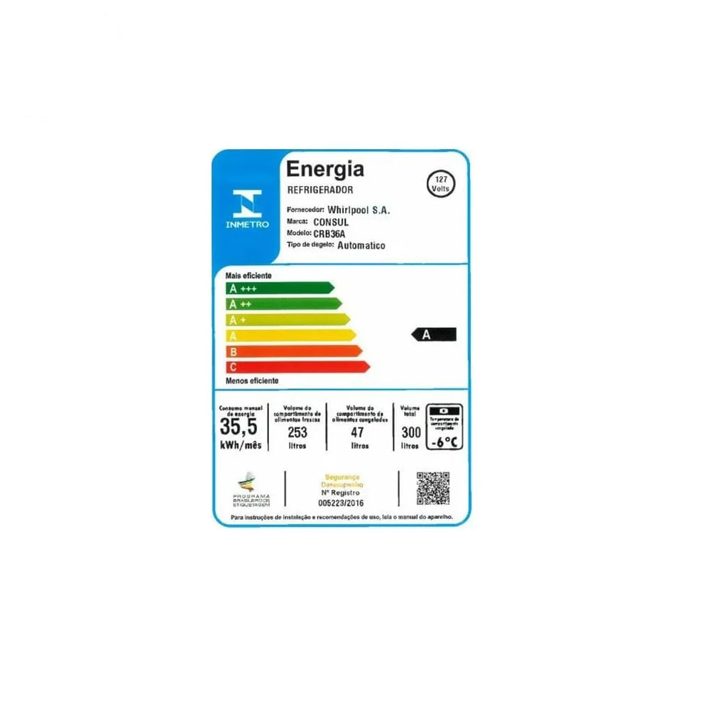 Refrigerador Consul Frost Free 300 Litros Branco CRB36AB - 127 Volts - Imagem 5