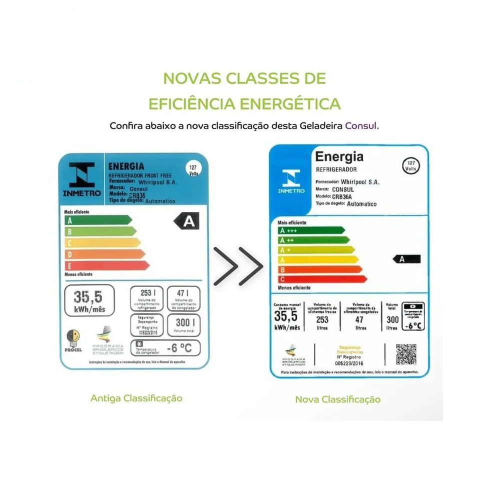 Refrigerador Consul Frost Free 300 Litros Branco CRB36AB - 127 Volts - Imagem 6