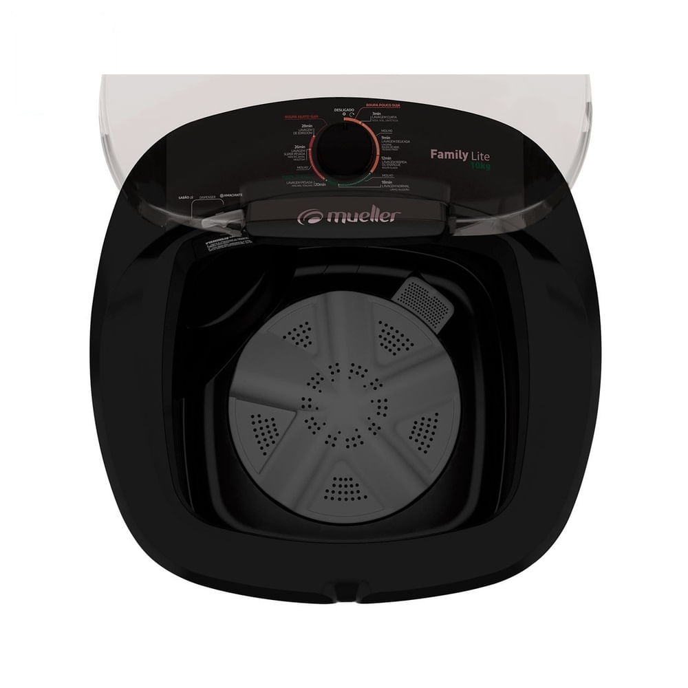 Lavadora de Roupas Semiautomática Mueller Family Lite 10kg Preta – 220 Volts - Imagem 5