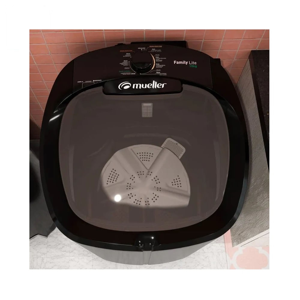 Lavadora de Roupas Semiautomática Mueller Family Lite 10kg Preta – 220 Volts - Imagem 6