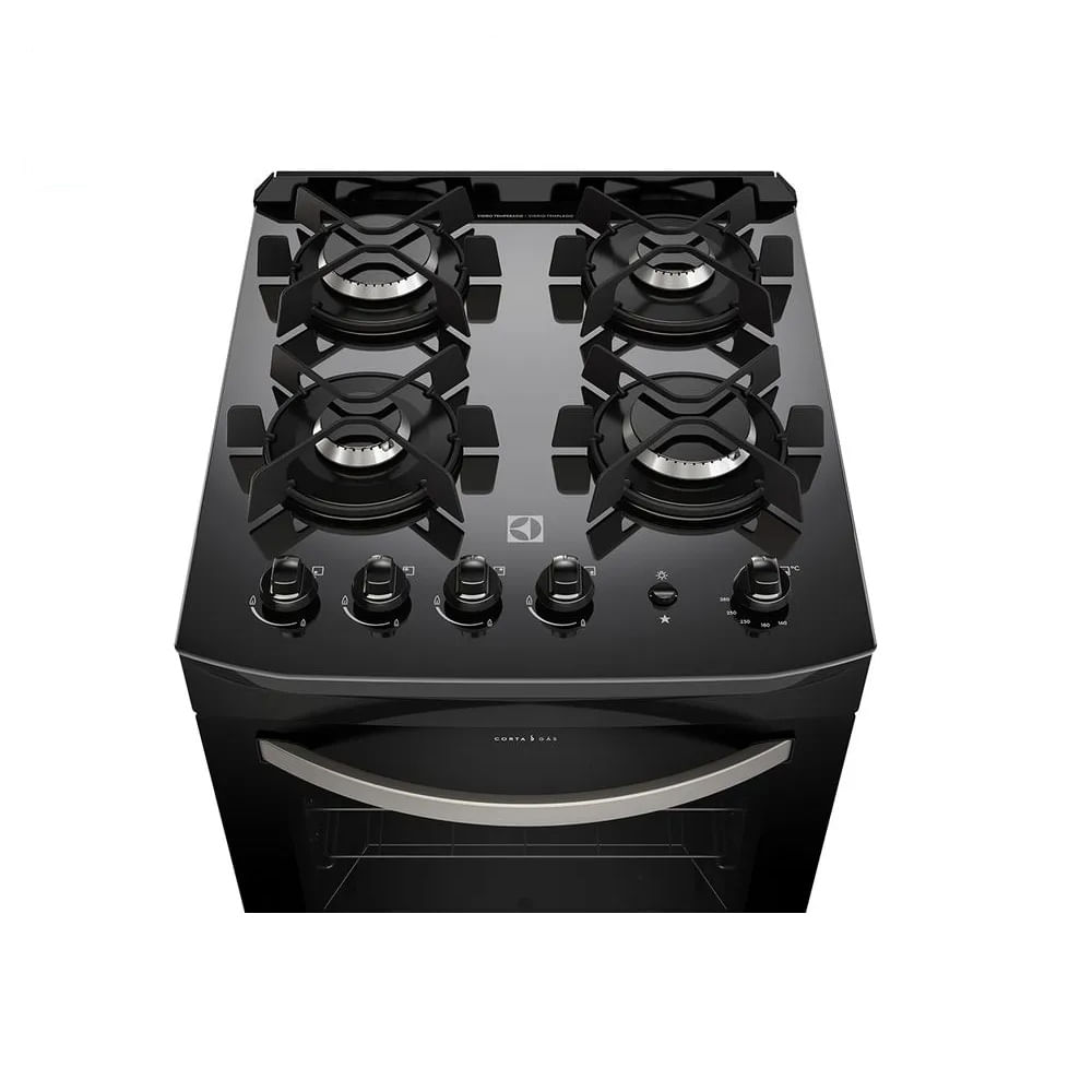 Fogão de Piso Electrolux 4 Bocas Preto 52LPV - Bivolt - Imagem 4