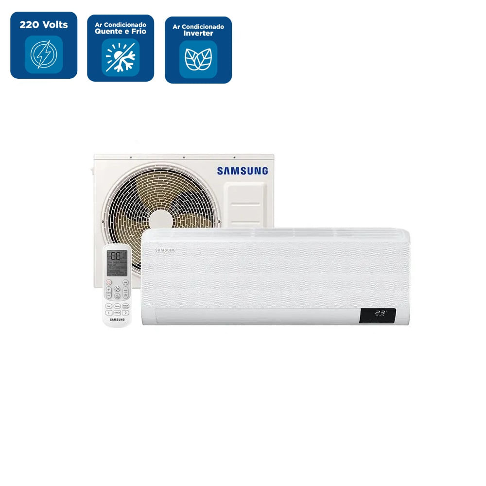 Ar Condicionado Split Samsung Inverter WindFree 22000 BTU/h Quente e Frio AR24TSHCBWKNAZ – 220 Volts - Imagem 2