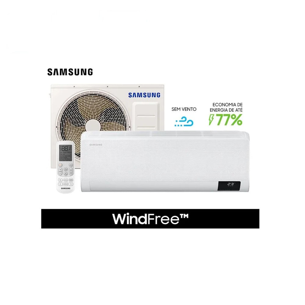 Ar Condicionado Split Samsung Inverter WindFree 22000 BTU/h Quente e Frio AR24TSHCBWKNAZ – 220 Volts - Imagem 3
