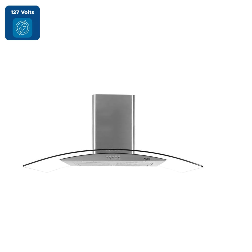 Coifa de Parede Philco 90cm Glass Dupla Filtragem Inox PCO90G – 127 Volts - Imagem 2
