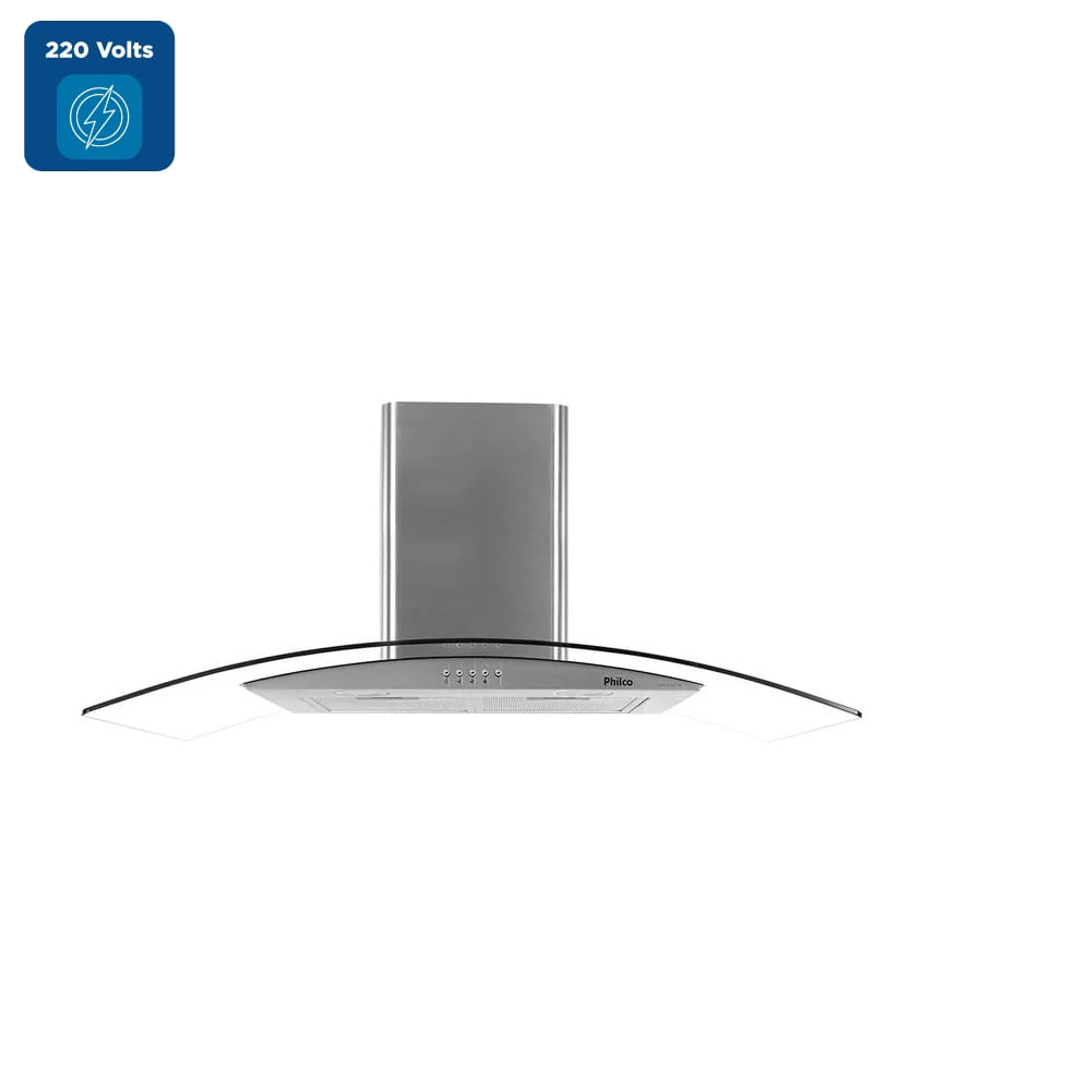 Coifa de Parede Philco 90cm Glass Dupla Filtragem Inox PCO90G – 220 Volts - Imagem 2