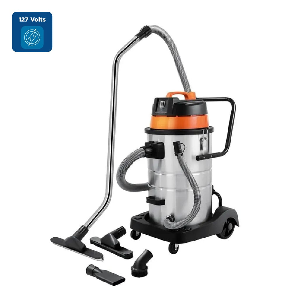 Aspirador de Pó para Sólidos e Líquidos Tramontina 50 Litros 1400W Inox - 127 Volts - Imagem 2