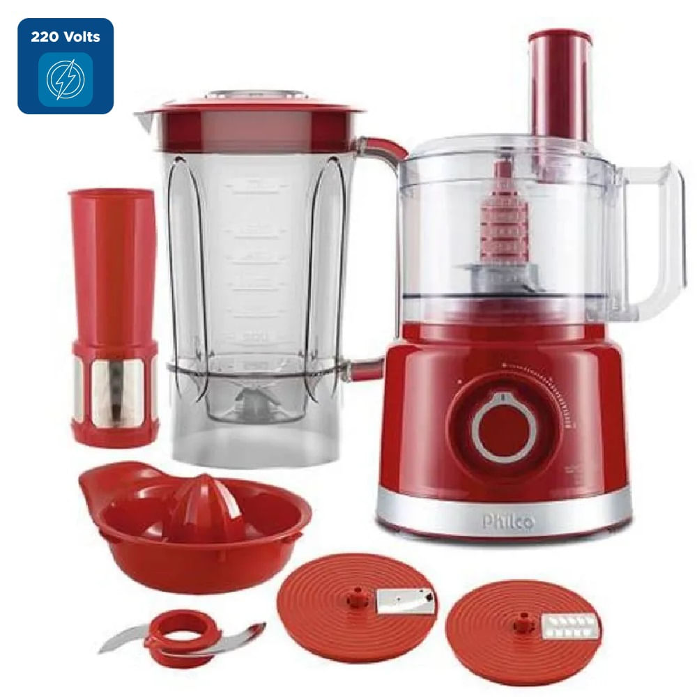 Multiprocessador Philco Turbo Vermelho PMP1500V - 220 Volts - Imagem 2