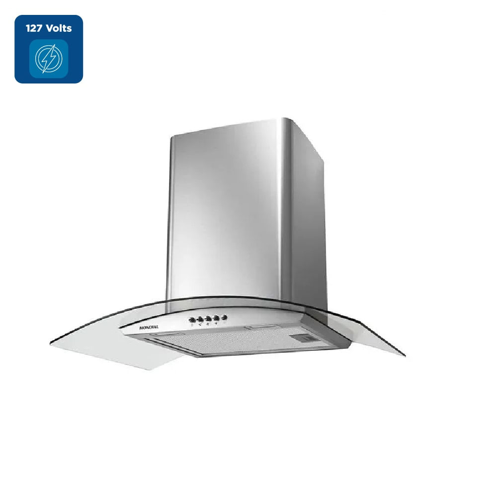 Coifa de Parede Mondial 250W Inox CF60-01 - 127 Volts - Imagem 2