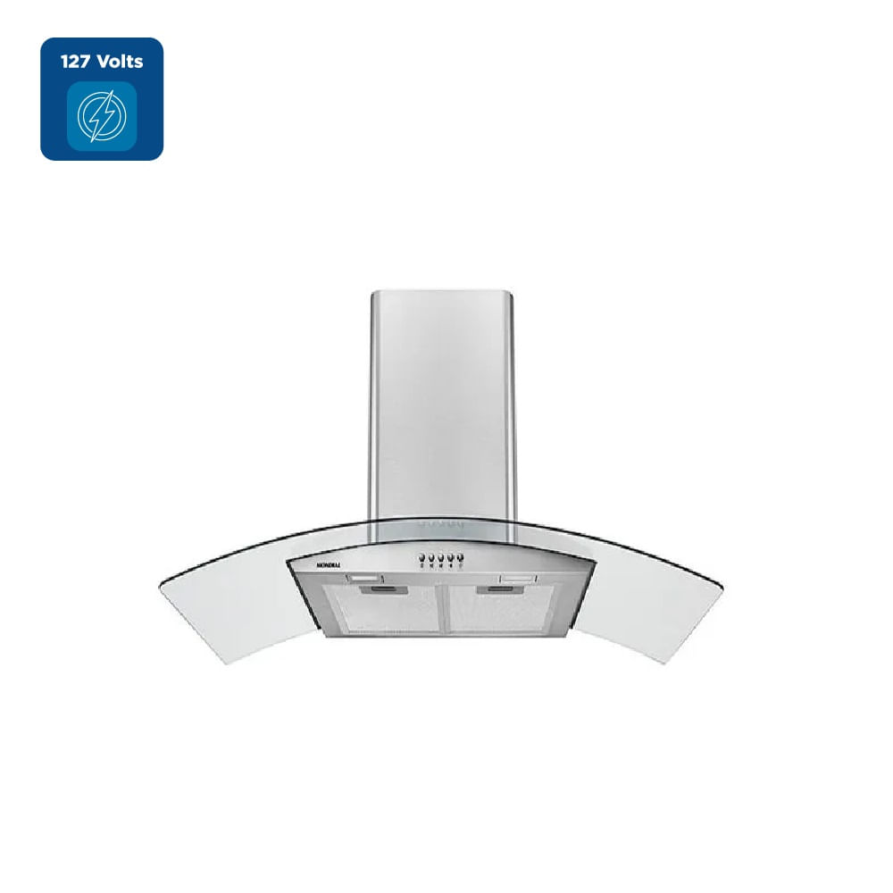 Coifa de Parede Mondial 250W Inox CF90-01 - 127 Volts - Imagem 2