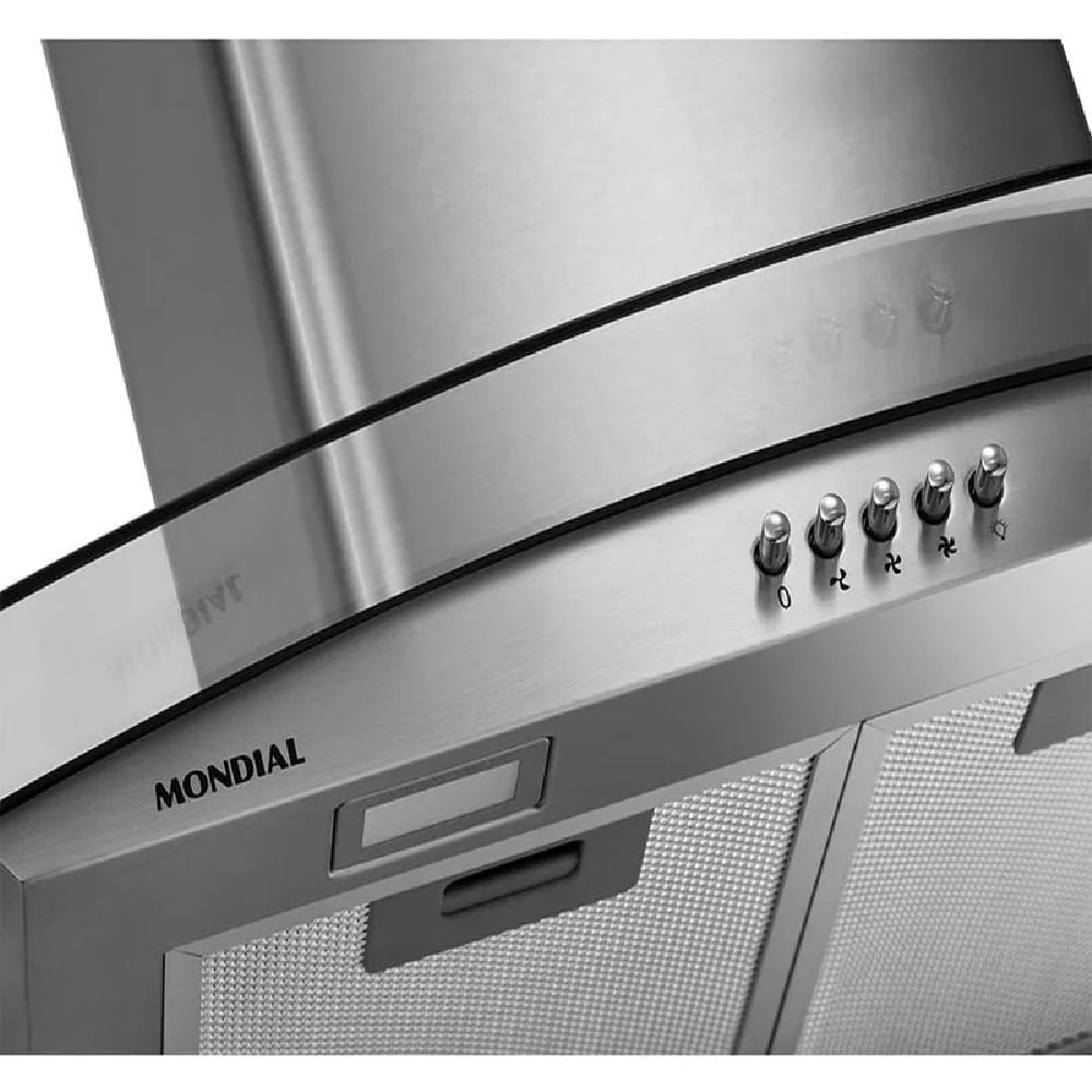 Coifa de Parede Mondial 250W Inox CF90-01 - 127 Volts - Imagem 4