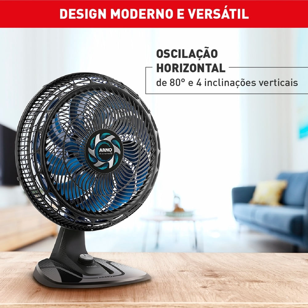 Ventilador de Mesa Arno 40cm X-Treme 9 Preto VE90 – 127 Volts - Imagem 4