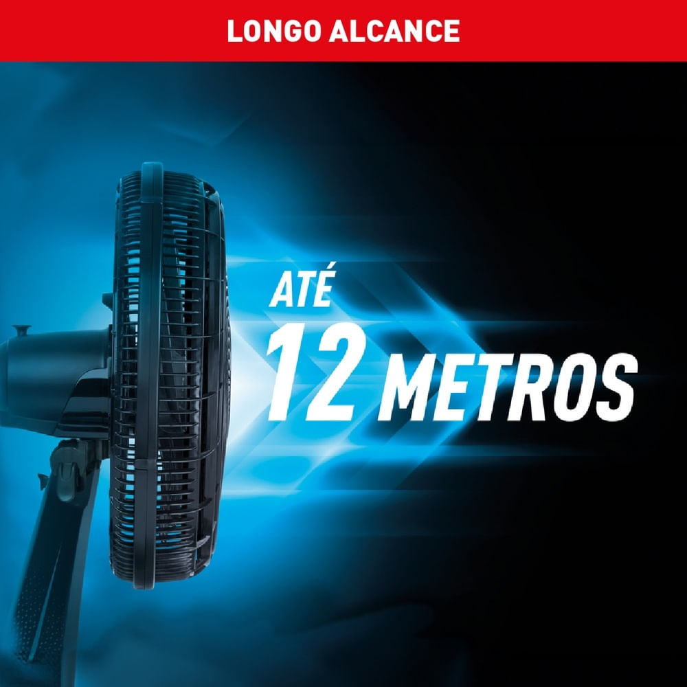 Ventilador de Mesa Arno 40cm X-Treme 9 Preto VE90 – 127 Volts - Imagem 8