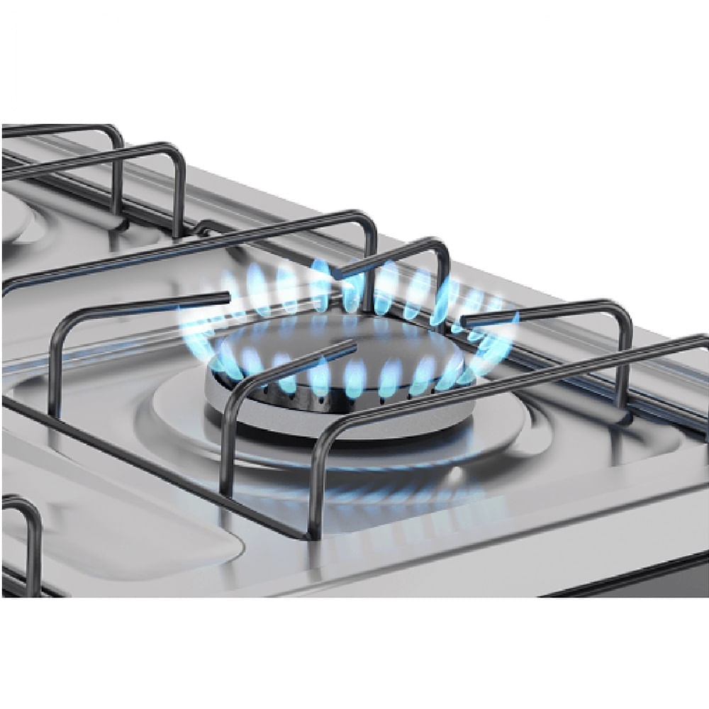 Fogão de Piso Mueller 4 Bocas Mesa Inox Branco MFI4BA - Imagem 6