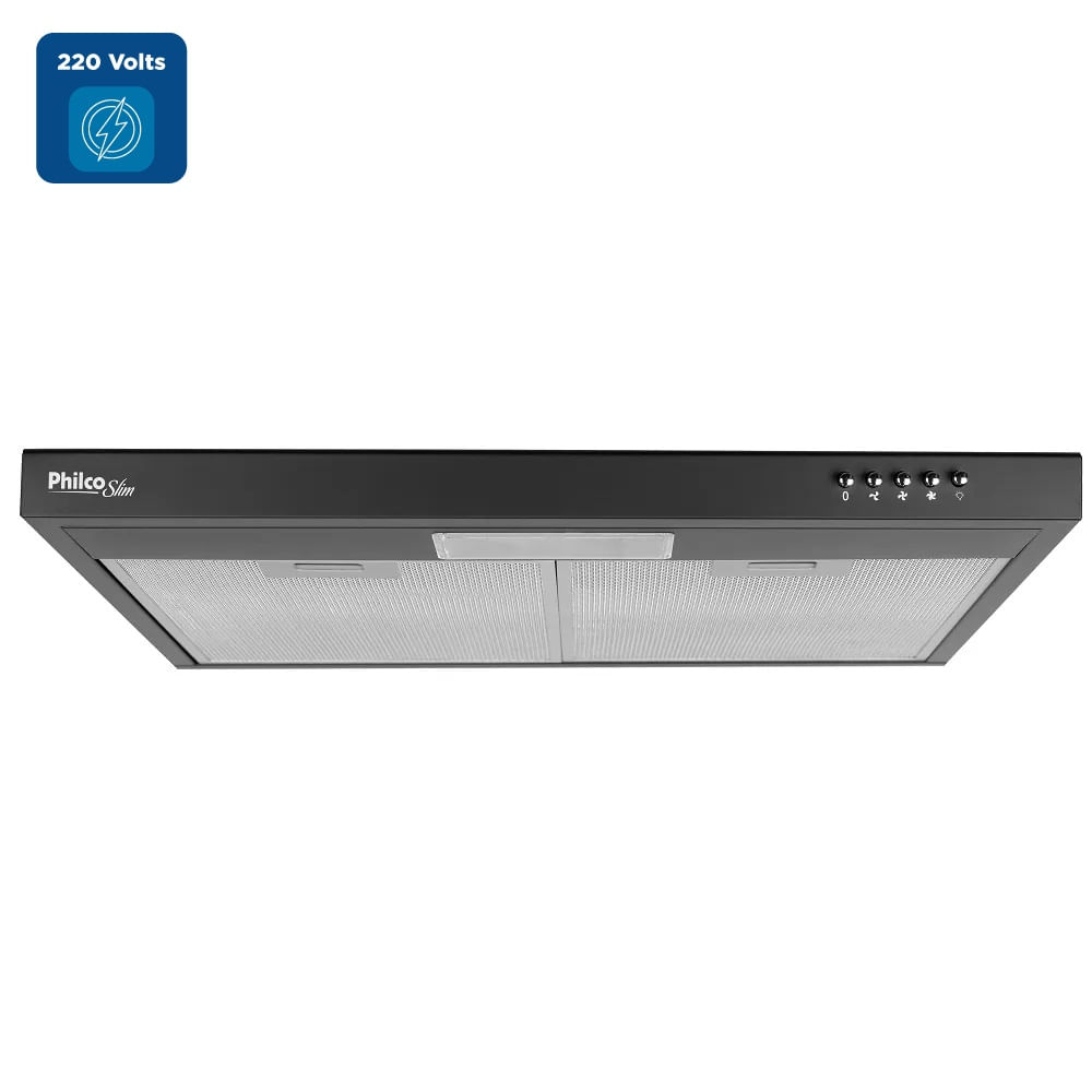 Depurador de Ar Philco Slim 60cm Preto PDR60P – 220 Volts - Imagem 2
