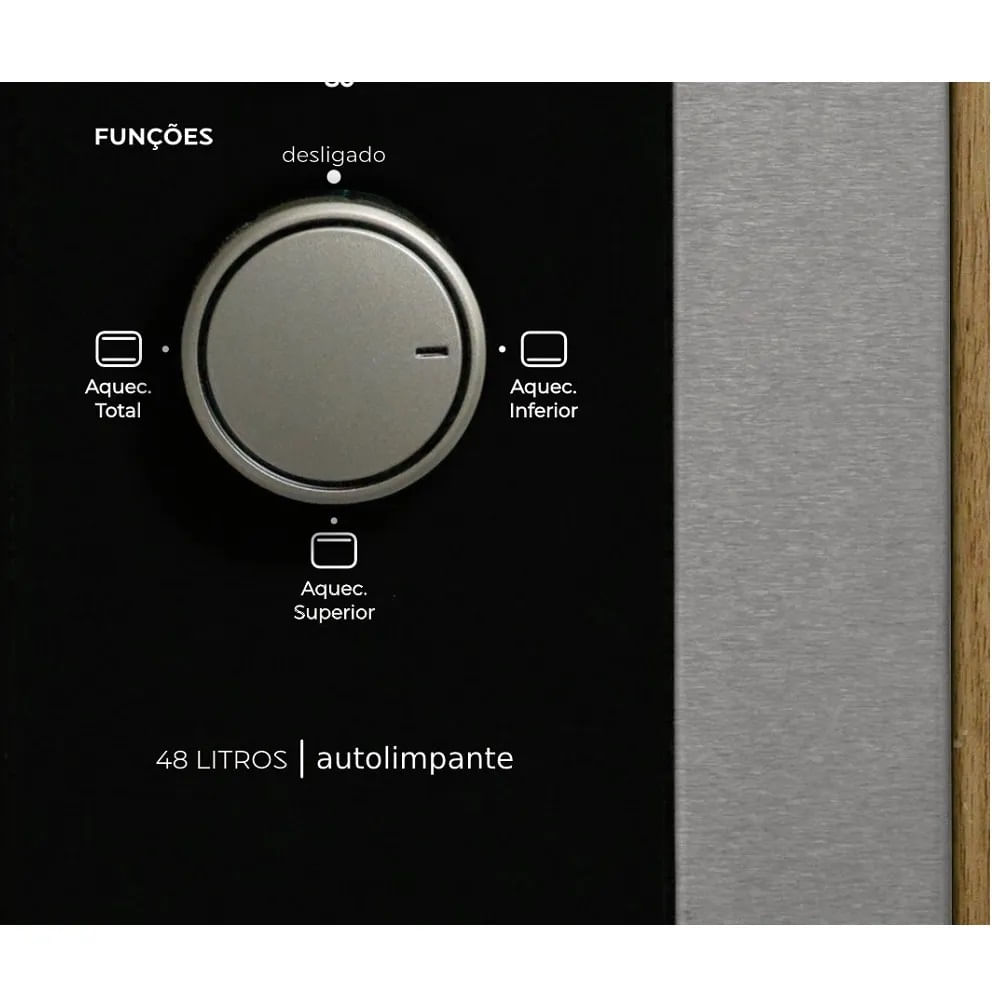 Forno de Elétrico de Embutir Fischer 48 Litros Fit Line Inox – 220 Volts - Imagem 3