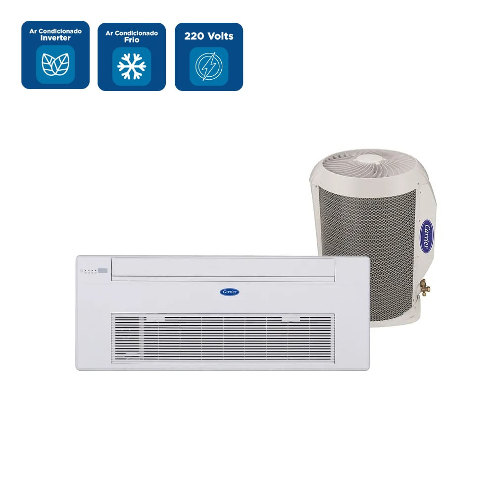 Ar Condicionado Cassete Carrier Inverter 24000 BTU/h Frio Monofásico 40KVQOD24C5– 220 Volts - Imagem 2
