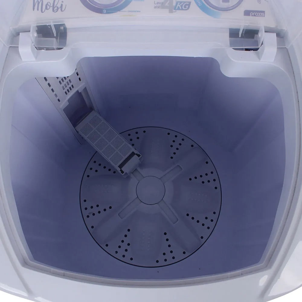 Lavadora de Roupas Semiautomática Praxis Mobi 4kg Branca - 220 Volts - Imagem 7