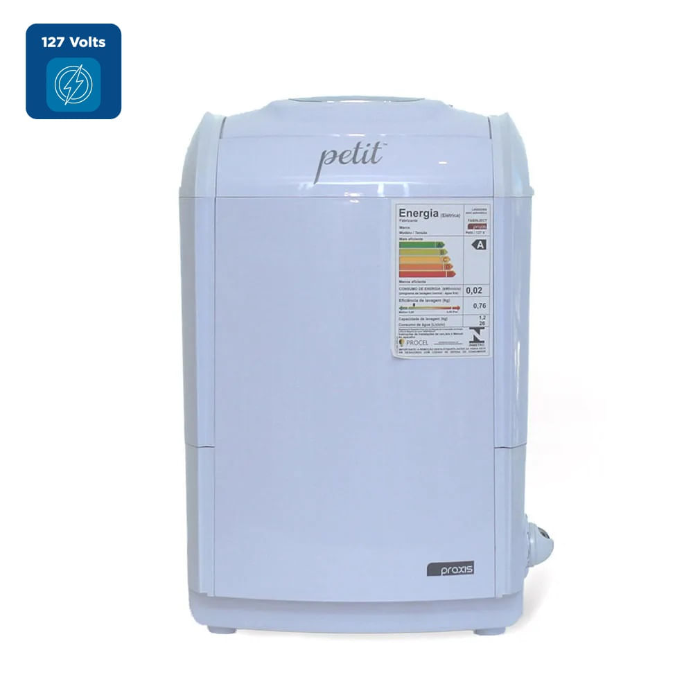 Mini Lavadora Praxis Petit 1,2Kg Branca – 127 Volts - Imagem 2