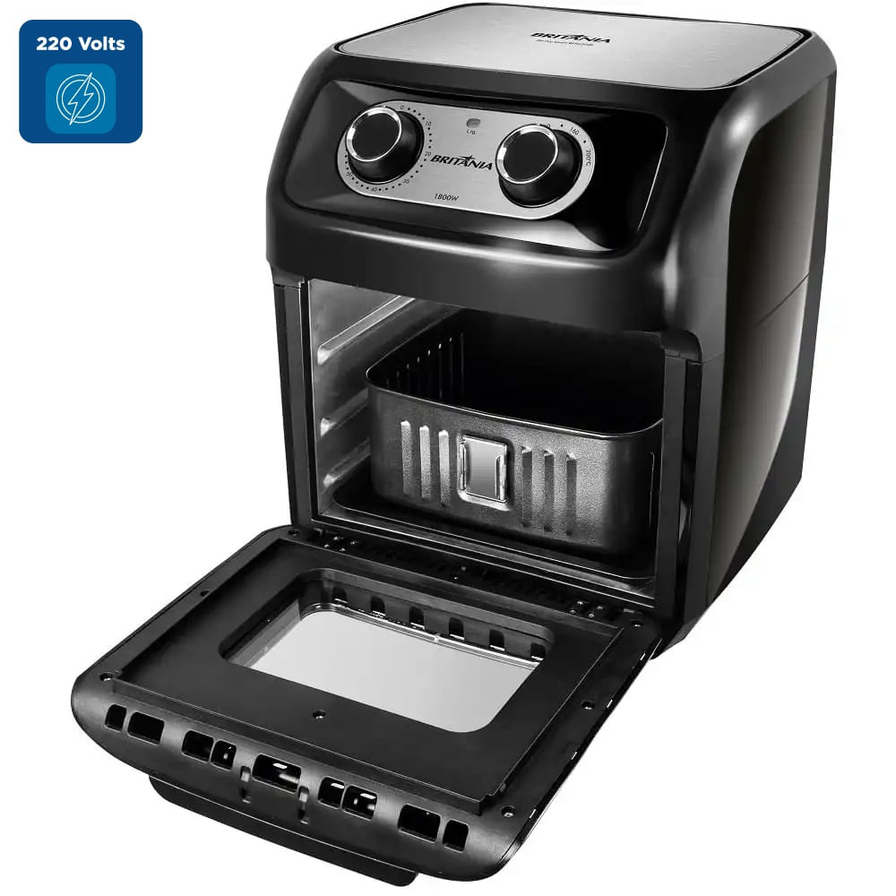 Fritadeira Air Fry Britânia 12 Litros Oven Preta e Inox BFR2300P – 220 Volts - Imagem 2