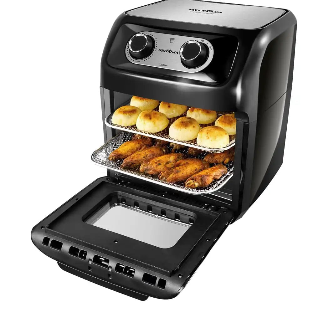 Fritadeira Air Fry Britânia 12 Litros Oven Preta e Inox BFR2300P – 220 Volts - Imagem 3