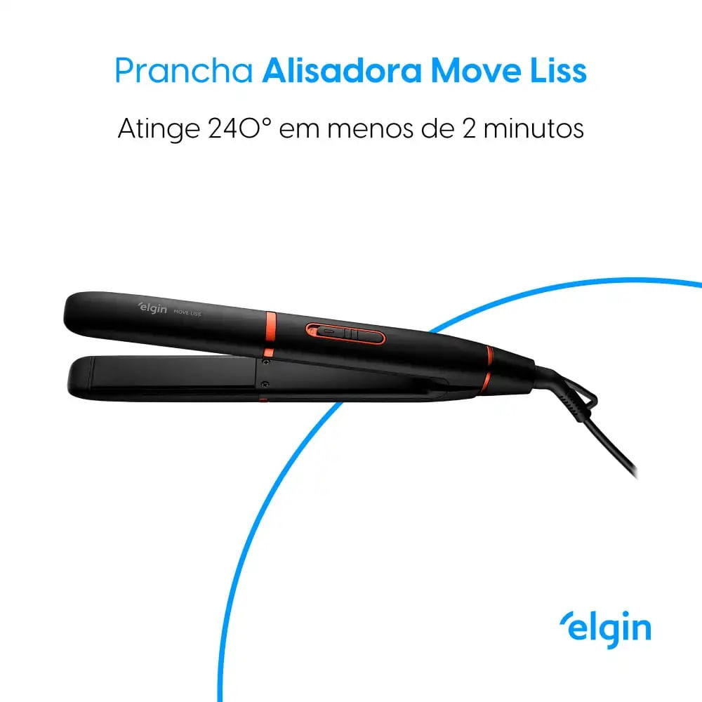 Prancha Alisadora Elgin Move Liss Preta - Bivolt - Imagem 3