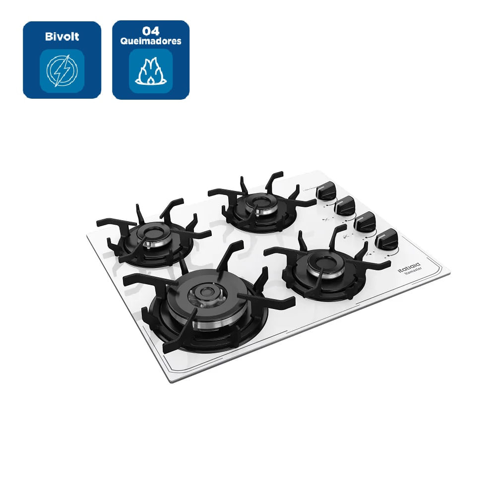 Cooktop Itatiaia 4 Bocas Tripla Chama Itamaster Branco – Bivolt - Imagem 2