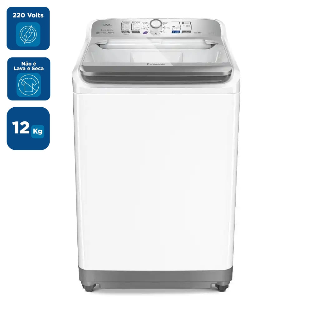 Lavadora de Roupas Panasonic 12Kg Função Vanish Branca F120 - 220 Volts - Imagem 2