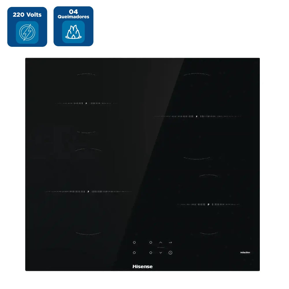 Cooktop de Indução Hisense 4 Bocas Preto I6421CB - 220 Volts - Imagem 2
