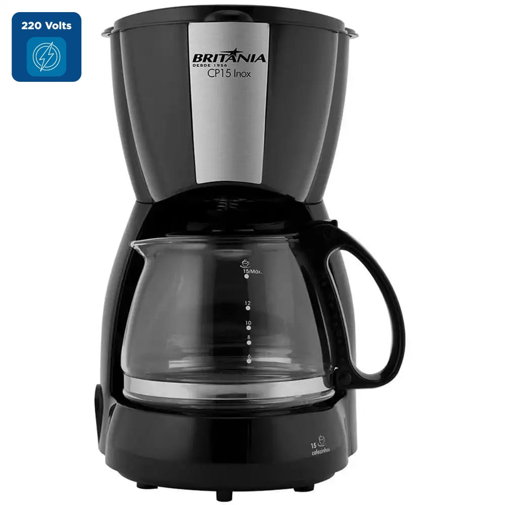 Cafeteira Elétrica Britânia 600ml Preta Inox CP15 – 220 Volts - Imagem 2